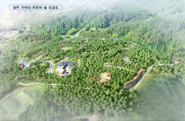 성주가야산 치유의 숲 조감도. 사진제공 성주군