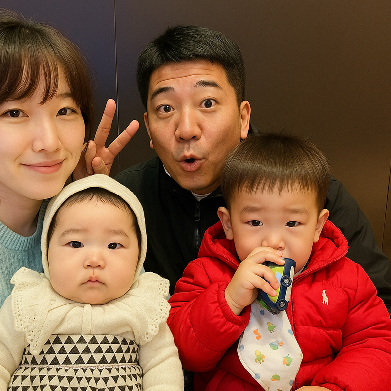 뇌사 장기기증으로 4명을 살린 장상빈 씨(오른쪽 위)  [AI생성 이미지]