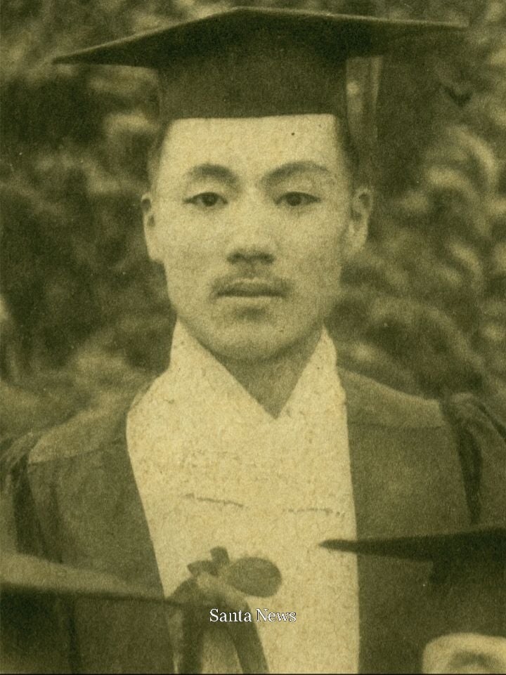 1917년 세브란스의학교 2회 졸업식 당시 학사모를 쓴 이태준 선생. [ AI 유사 생성 이미지]