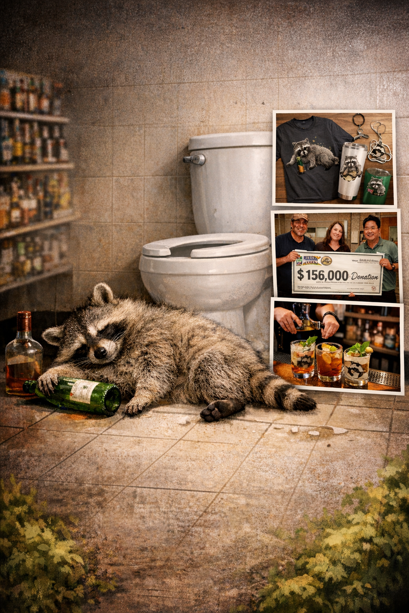 만취한 라쿤 [AI생성 이미지]