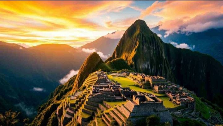 마추픽추 인근 안데스 고원의 해돋이 퍼블릭 도메인 