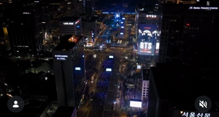 BTS 공연이 열리고 있는 광화문광장 [사진 방탄소년단 인스타그램 캡처]