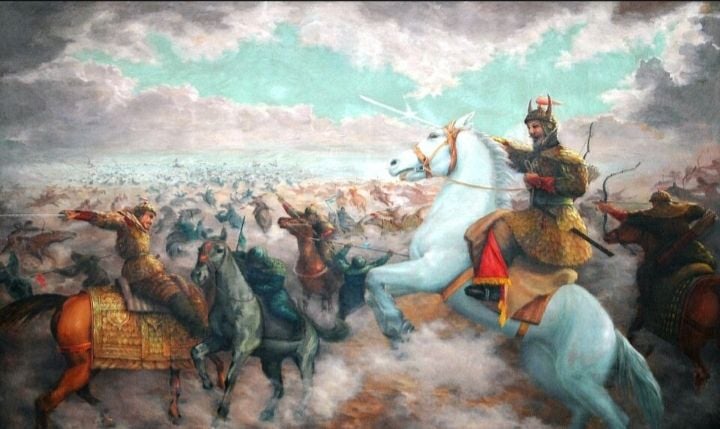 고구려 612년(영양왕 23)에 살수에서 강을 건너는 수나라 군사들을 섬멸하는 모습을 그린 기록화 [사진제공 위키피디아]