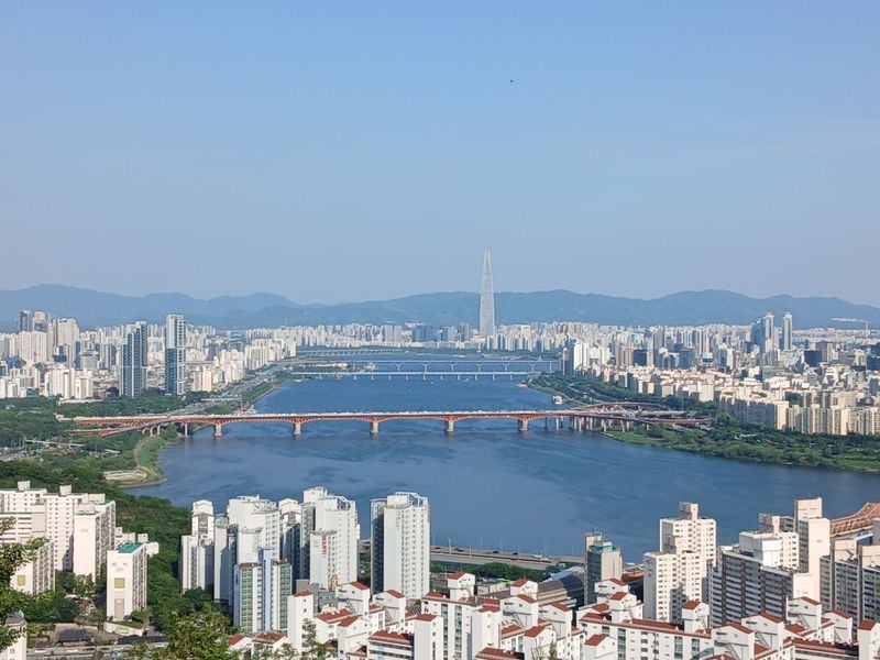 매봉산에서 바라본 한강 [사진제공 남철희 기자]