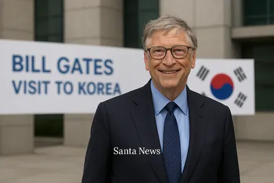빌 게이츠가  한국 공식 방문- 이대통령과 만남