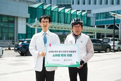 이진수 전 국립암센터 원장, 560km 국토종주로 1억 모금… 소아암 환아에 따뜻한 응원