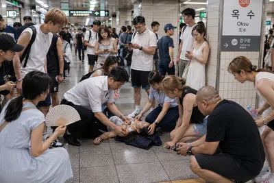 “한 시간 넘게 곁을 지켰다”…옥수역 쓰러진 여성 살핀 한의사·간호사와 시민들
