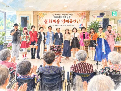 추석 앞두고 요양원에 차려진 ‘효잔치’…매달 공연 봉사하는 김제철 회장·이상선 대표