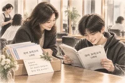 “국어가 제일 어렵다”던 학생에게 모의고사 13회분 선물… 미용실 옆자리 국어교사